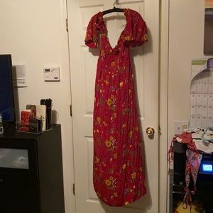 EXPRESS sz XL floral multicolor maxi dress